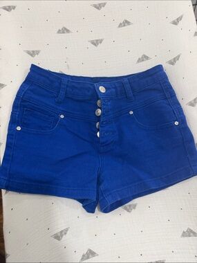 dELiA*s Vibrant Blue High-Rise Denim Shorts